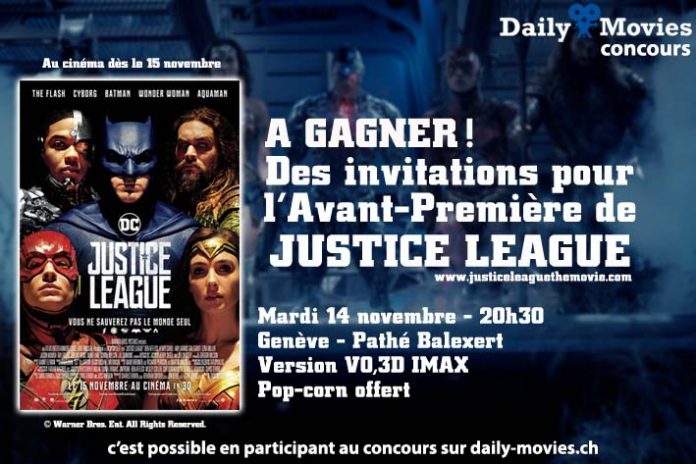 Concours : Avant-Première Justice League - 14 novembre 2017