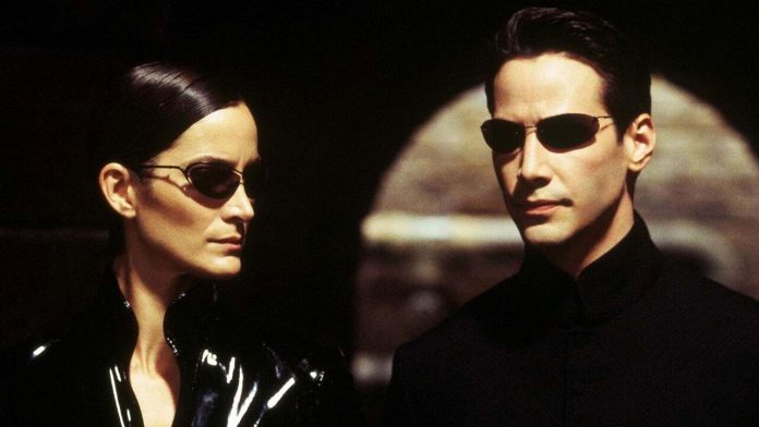 The Matrix : Carrie-Ann-Moss et Keanu Reeves